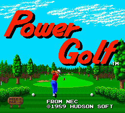 Power Golf title screen for PC Engine